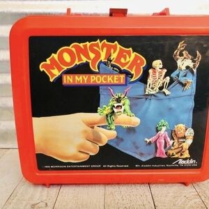 Monster In My Pocket Kids Red Carrying Case by